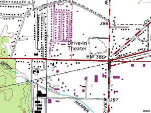 TerraServer map of former site