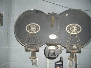 Inside the projection room of screen 1