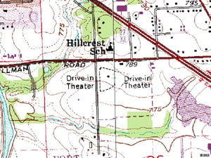 TerraServer map of former site