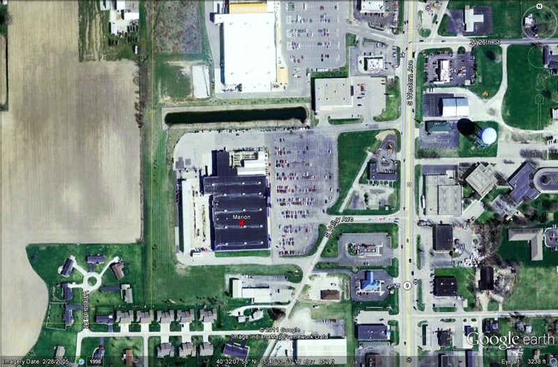 Google Earth image of former site