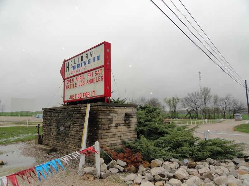 marquee and entrance road