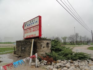 marquee and entrance road