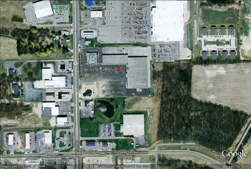 Google Earth image of former site