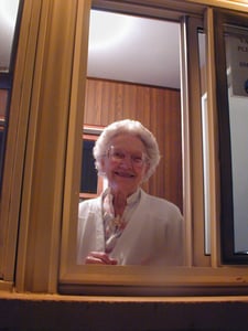 'Grandma' (Fred's Mom) at the box office; taken May 31, 2000