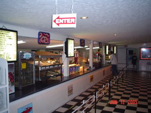 inside the concession stand