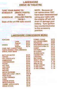 This is the flyer they were handing out at the front entrance in 2007. It shows their menu items and prices.