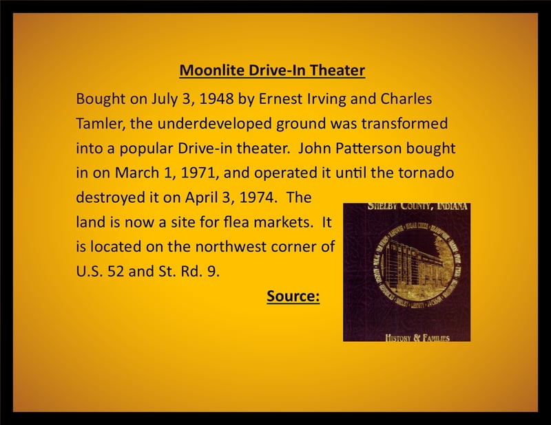 This is simply a brief history of the Moonlite Drive-in located at HWY 9 and  HWY 52