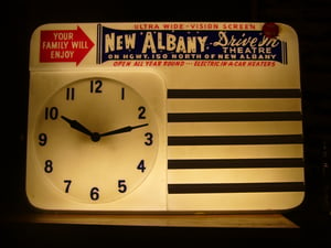 Menu Clock from old concession stand