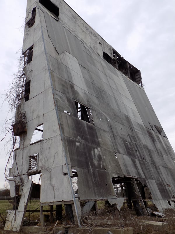 Back side view of the Paoli drive-in screen as of March 24, 2015