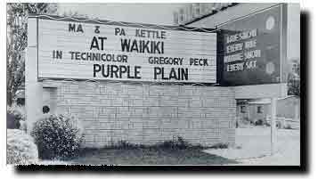 1954 shot of marquee (from americandrivein.com)