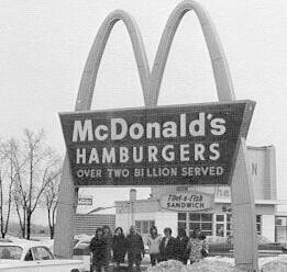 Unfortunately all you can see is part of the concrete Ridge Road Drive-In screen behind McDonalds.