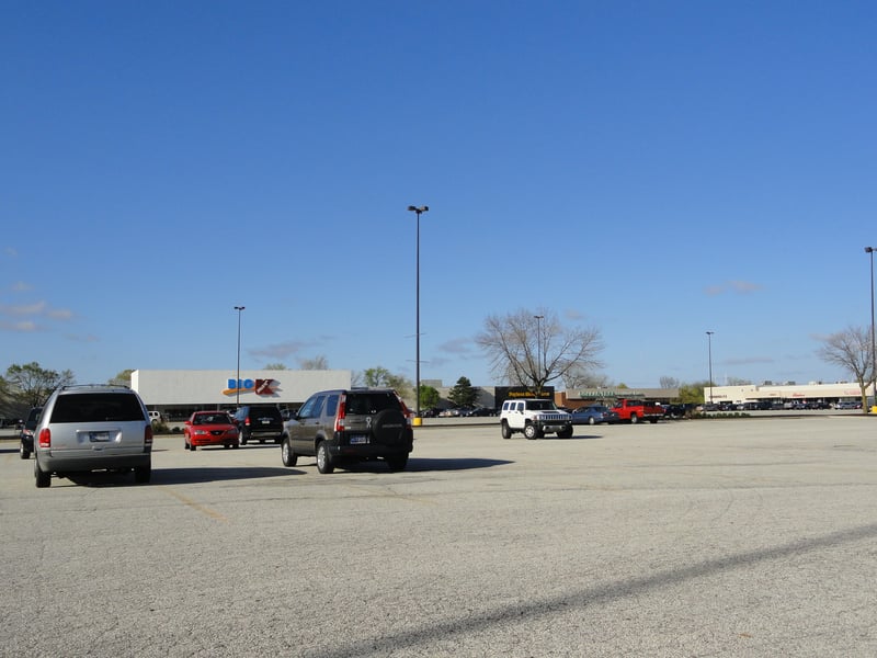 now a strip mall with K-Mart and other stores