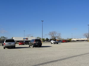 now a strip mall with K-Mart and other stores