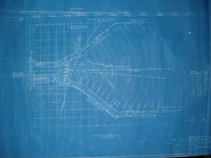 blueprints of this theatre, Dated 3-29-56