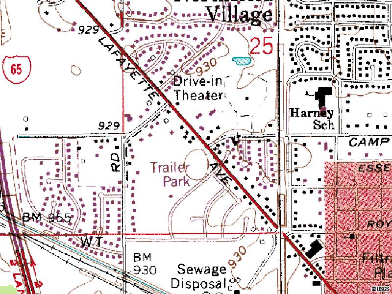 TerraServer map of former site off Camp Road