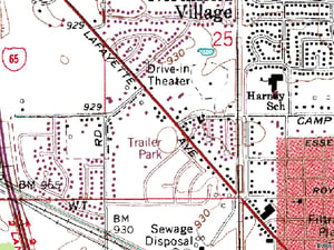 TerraServer map of former site off Camp Road