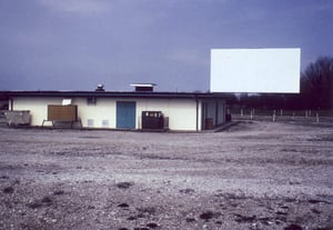 Looking towards projection/concession building and screen