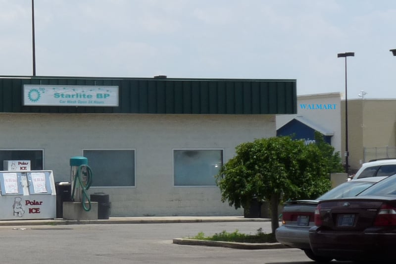 Site of former starlite drive-in theater in Osceola,Indiana. It is now has a BP gas station on the corner and a Walmart store.