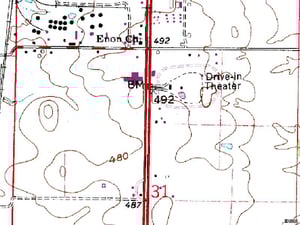 TerraServer image of site east of US 41 south of Co Rd 350 S