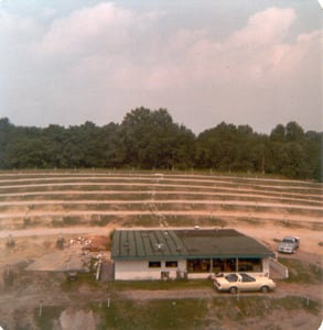 Photo taken atop screen tower around 1979