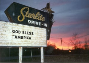 The Starlite Drive-in has been closed for seventeen years now, but it still talks to the Community.
Photo taken by Chelsea Horton 2002
