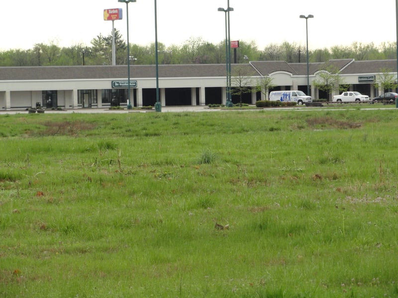 Just an empty field but ramps are still visible