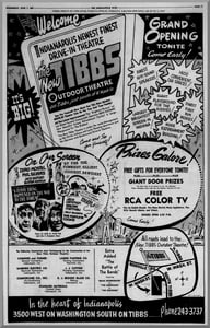 Tibbs Drive-in grand opening ad June 2, 1967