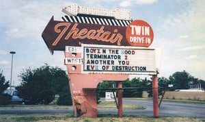 Twin Drive In Theatair sign, Indianapolis, IN.