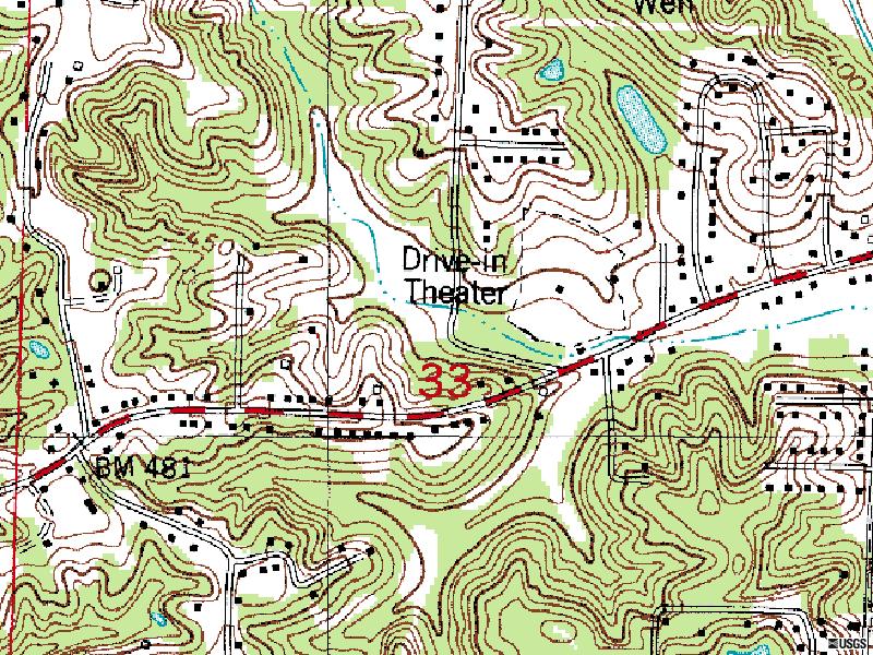 TerraServer map of former site