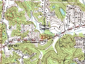 TerraServer map of former site