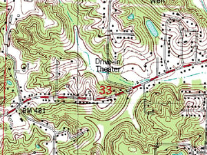 TerraServer map of former site