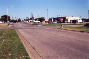 View along what was the entrance road in earlier days