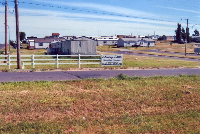 View from BR 50 of trailer park now occupying the site