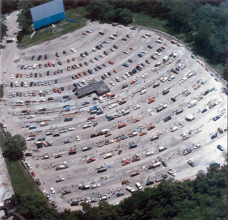 Aerial photo during flea market