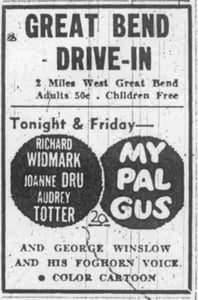 1953 newspaper ad