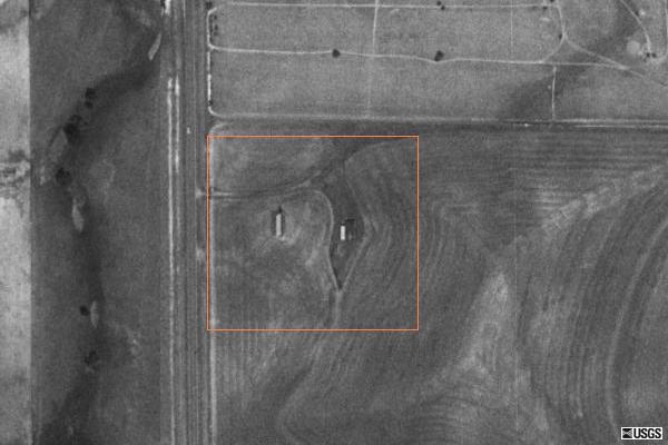 TerraServer image.  Seems some buildings and possibly the screen may have been standing in the early 1990's.  The rest of the property looked plowed.