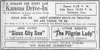 This is a Circa 1948 scan of a newspaper ad advertising the modern tilted screen.