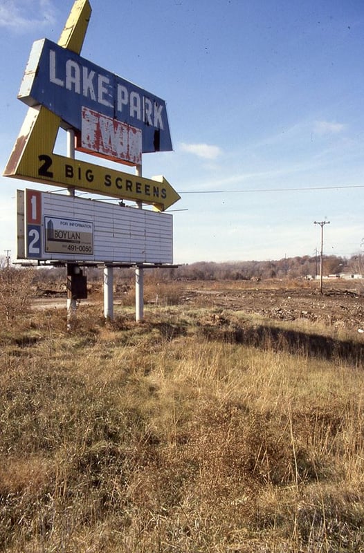 Marquee in 1982 after theater closed
