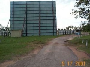 Pageant Drive In Screen Tower and entrance..