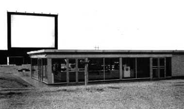 screen and building (circa 1950)