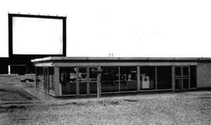 screen and building (circa 1950)