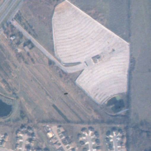 Arial view of the south twin drive in