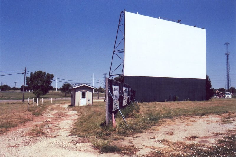 The screen and ticket booth are still in good shape