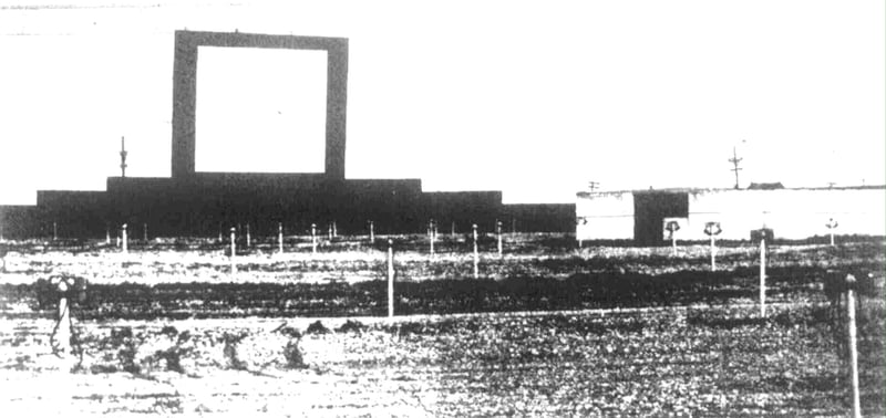 This 1988 photo shows screen at time of demolition. I hope you can read this copy of a copy. It doesn't say much that is not already posted.