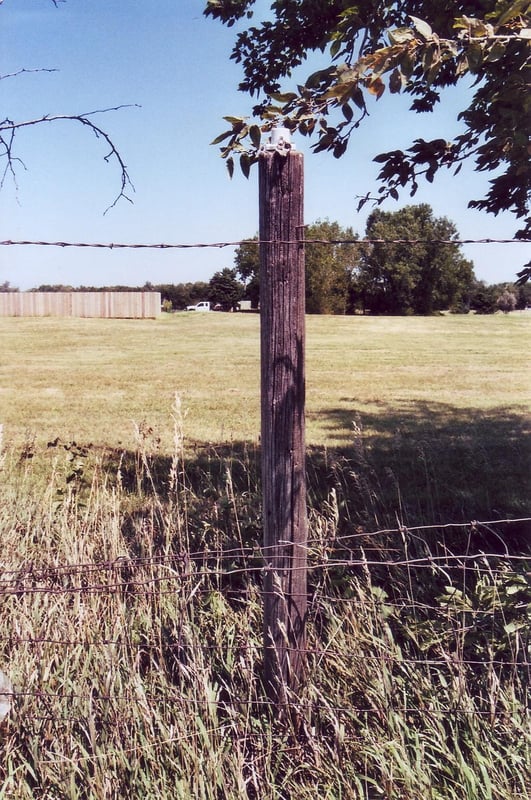 One of the remaining light posts