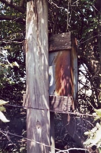 Metal box once containing electrical installations