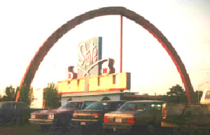 State Drive-in sign just before demolition.