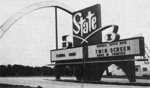 The State's brand-new marquee.