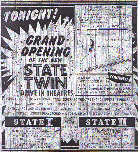 Grand Opening of the State on November 18, 1966 ad in the KC Star