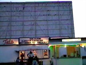 screen tower and box office; taken summer, 2000